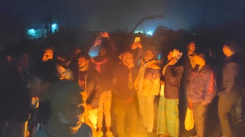 ভালুকায় দুর্ঘটনার জেরে মহাসড়ক অবরোধ